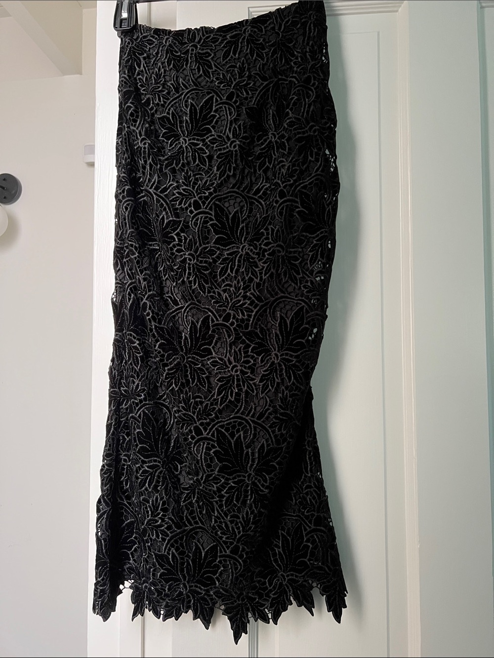 Cara Cara Sienna Skirt Black Velvet Lace XXS NWT